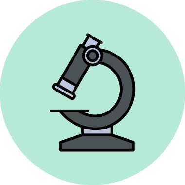 Mikroskop. Web simgesi basit illüstrasyon