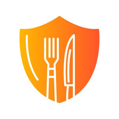 Çatal bıçak kalkanı vektör resim tasarımı