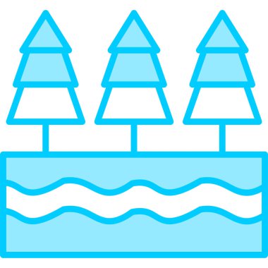 Bir ağaç simgesinin vektör illüstrasyonu