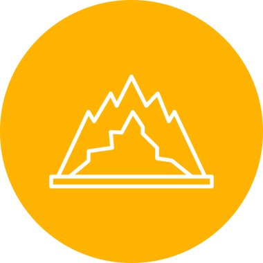 Dağ. Web simgesi basit illüstrasyon