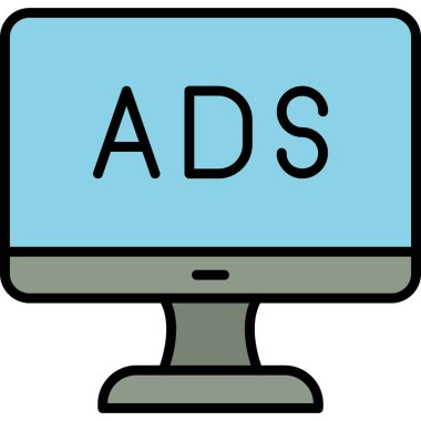 Reklam web simgesi basit illüstrasyon