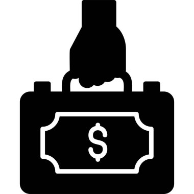 Düz tasarımda soyut para simgesi.