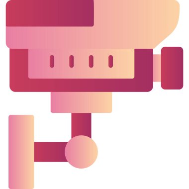 CCTV kamera simgesi, vektör illüstrasyonu basit tasarım