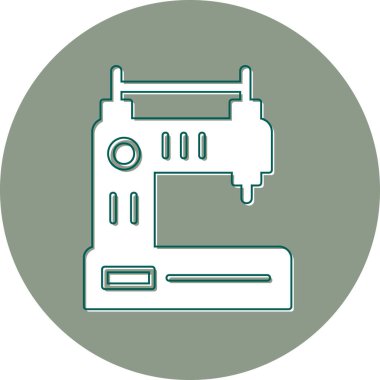 Dikiş makinesi simgesinin vektör çizimi