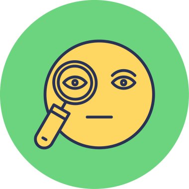 Şüpheli simge vektör illüstrasyonu