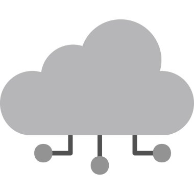 vector cloud technology icon illustration
