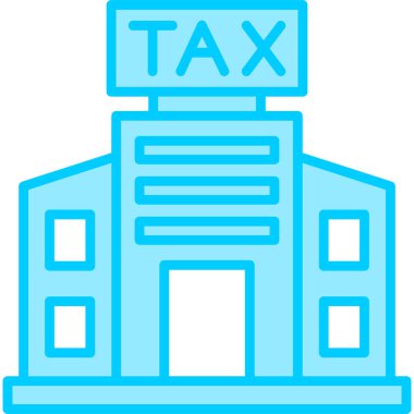 Vergi Dairesi Bina ikon vektör illüstrasyonu