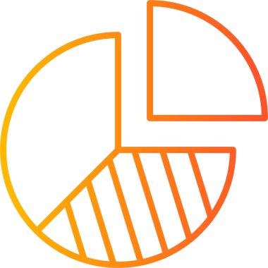 Pasta çizelgesi simgesi, modern tasarım illüstrasyonu