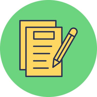 Notes Writing web icon, vector illustration