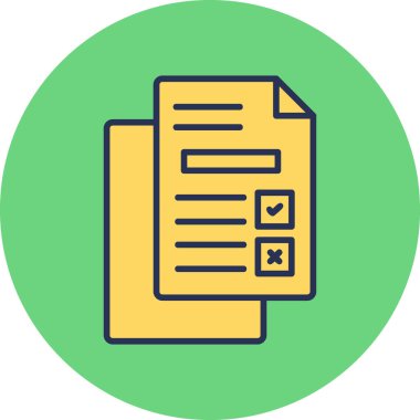 Belge simgesinin vektör illüstrasyonu