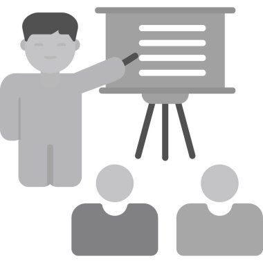 business Training, person at desk explaining strategy