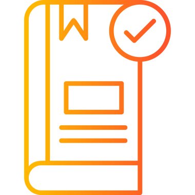 Kitap denetimi simgesi, modern tasarım illüstrasyonu