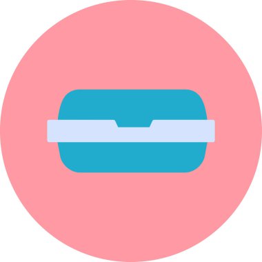 Gıda taşıyıcı düz vektör simgesi