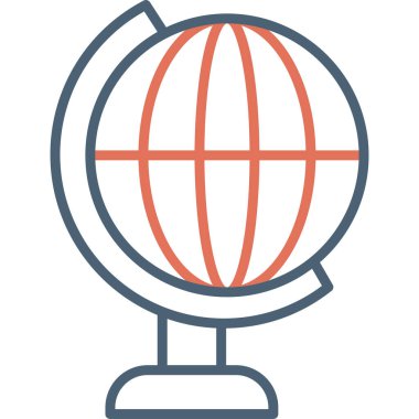 Küre. Web simgesi basit illüstrasyon