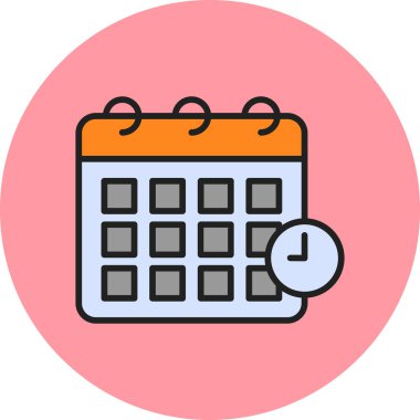 Takvim simgesi, vektör illüstrasyonu basit tasarım