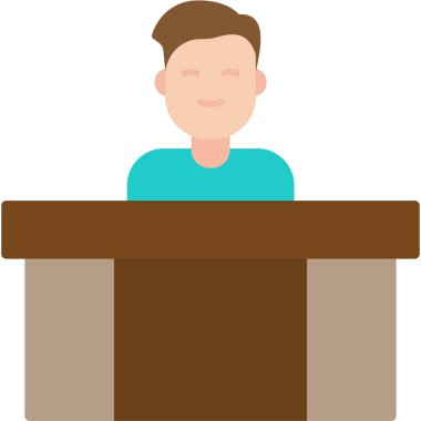 Adamım. Web simgesi basit illüstrasyon
