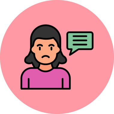 Konuş. Web simgesi basit illüstrasyon