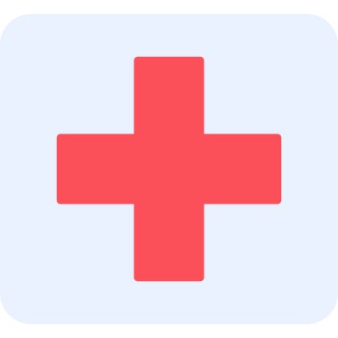 Hastane simgesi, vektör illüstrasyonu