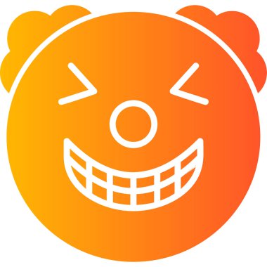 Joker yüz simgesi, vektör illüstrasyonu