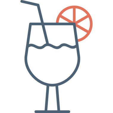 İçecek. Web simgesi vektör illüstrasyonu