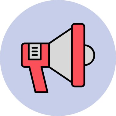 Megafon ikonu vektör illüstrasyonu