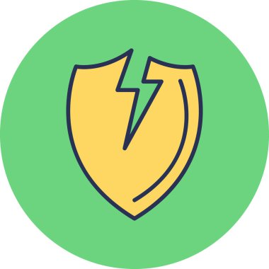 Kalkan simgesinin vektör illüstrasyonu