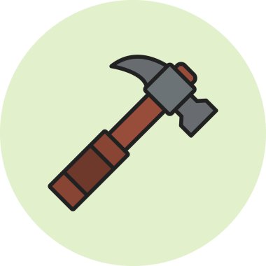 Çekiç simgesi. Web tasarımı için hukuk mahkemesi vektör simgelerinin basit çizimi