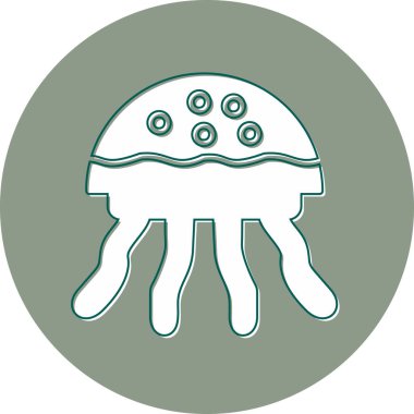 Bir denizanası simgesinin vektör çizimi