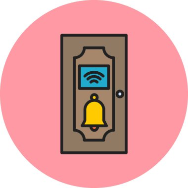 Kapı Çanı simgesinin vektör illüstrasyonu