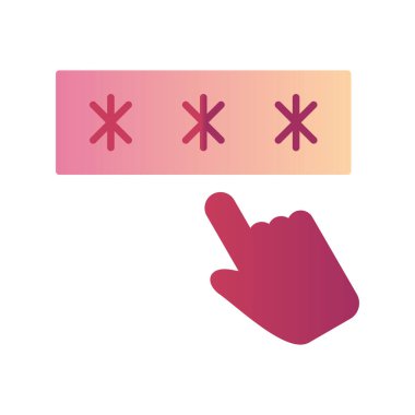 Parola web simgesi, vektör çizim