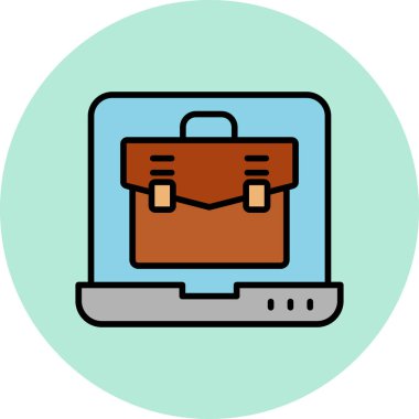 evrak çantası ikonu vektör illüstrasyonu