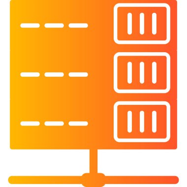 Sunucu. Web simgesi basit illüstrasyon