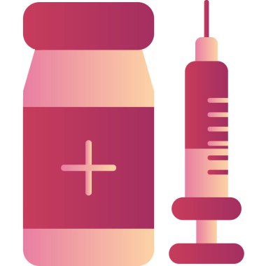 Aşı Aşılama Ağı simgesi basit illüstrasyon