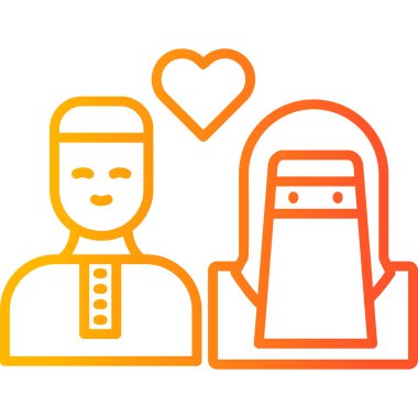 Düğün düz biçim simgesi tasarımı