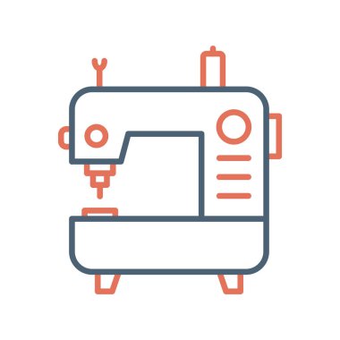 dikiş makinesi simge vektör çizim