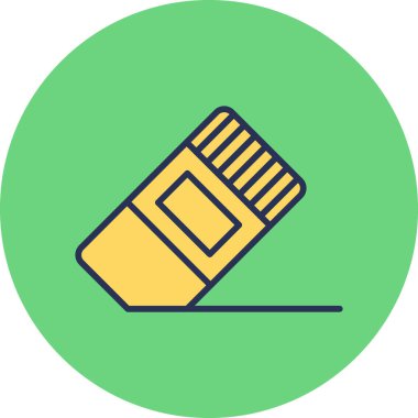 silgi simgesi vektör illüstrasyonu