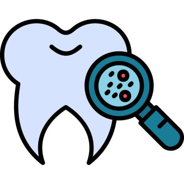 Bakteri simgesi, vektör illüstrasyonu basit tasarım