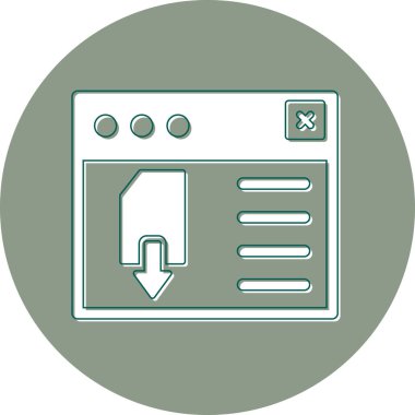 Page Download web icon, vector illustration