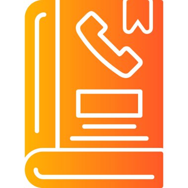 Telefon rehberi simgesi, modern tasarım illüstrasyonu