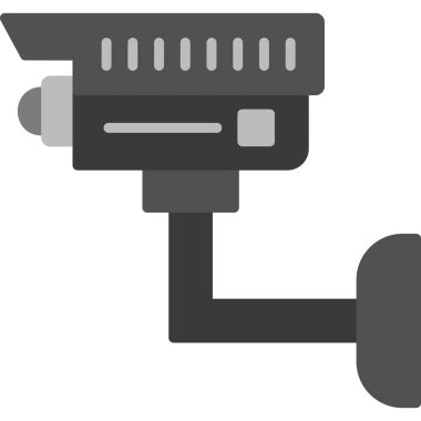 CCTV kamera simgesi, vektör illüstrasyonu basit tasarım