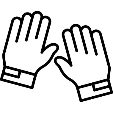 Eldiven simgesi vektör illüstrasyonu