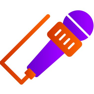 mikrofon simgesi vektör illüstrasyonu