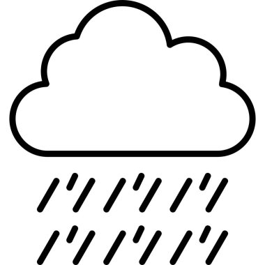 Bulut. Web simgesi basit illüstrasyon