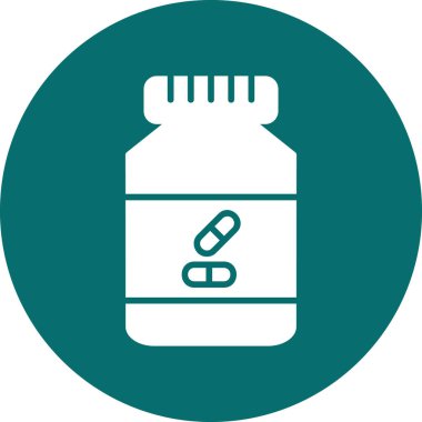 Ek şişe simgesi, vektör illüstrasyonu