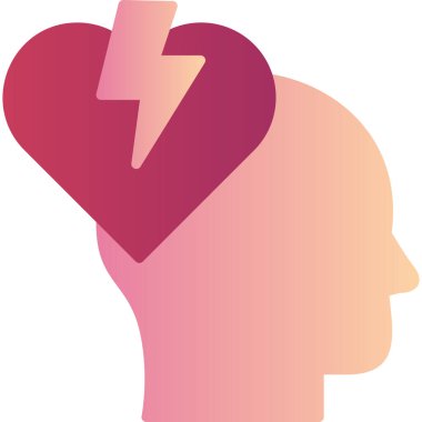 Kırık kalp ikonu, modern tasarım çizimi