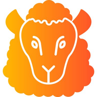 Koyun ağı simgesi basit illüstrasyon