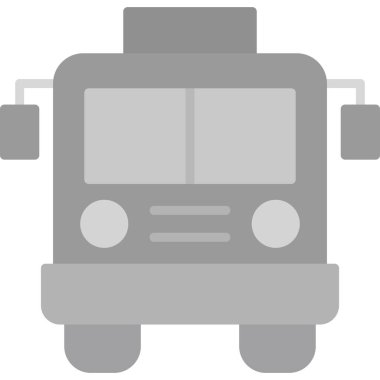 Otobüs simgesi, modern tasarım illüstrasyonu