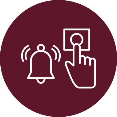 Acil Durum Alarm Düğmesinin vektör çizimi