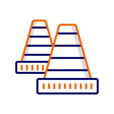 Trafik konisi simgesi vektör çizimi