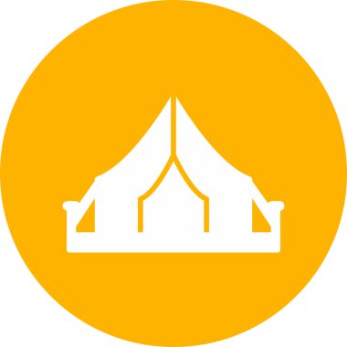 kamp çadırı ikonu vektör illüstrasyonu